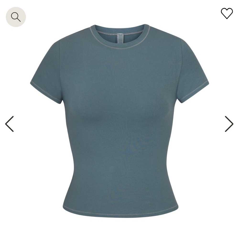 Skims Cotton Jersey T-Shirt - Kyanite